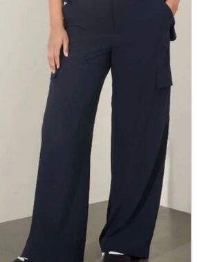 Athleta Brooklyn Navy Wide-Leg Cargo Trousers